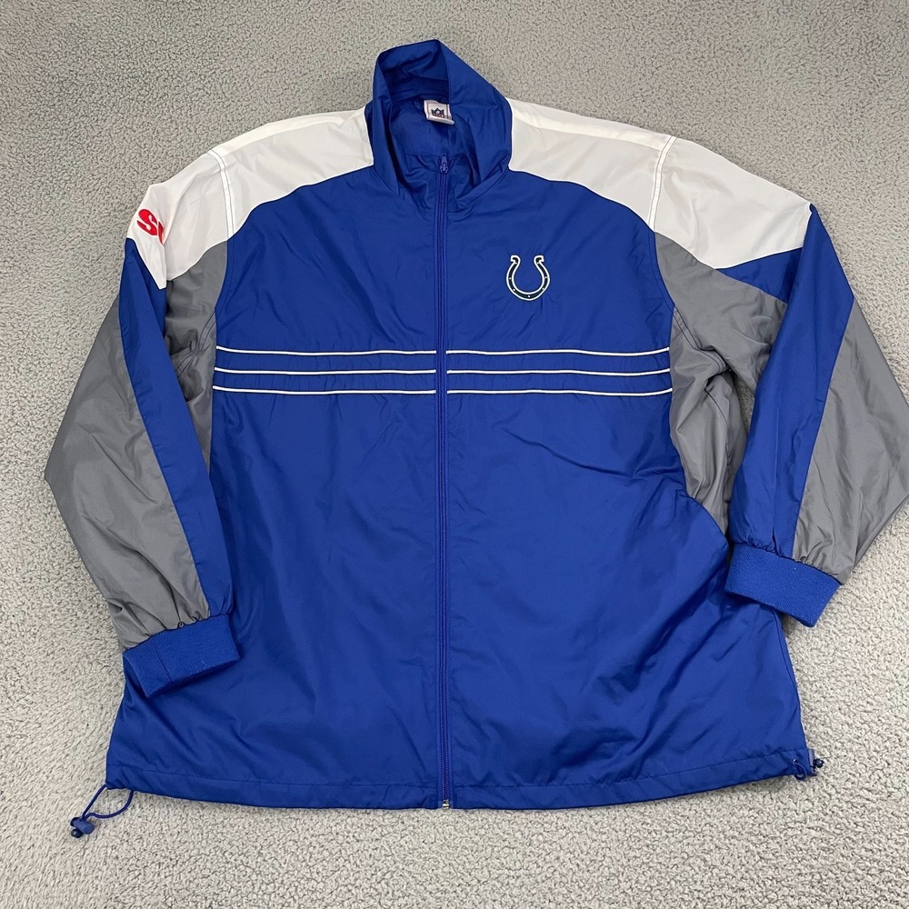 VTG Indianapolis Colts Jacket 2XL Blue NFL‎ Sports Illustrated Windbreaker